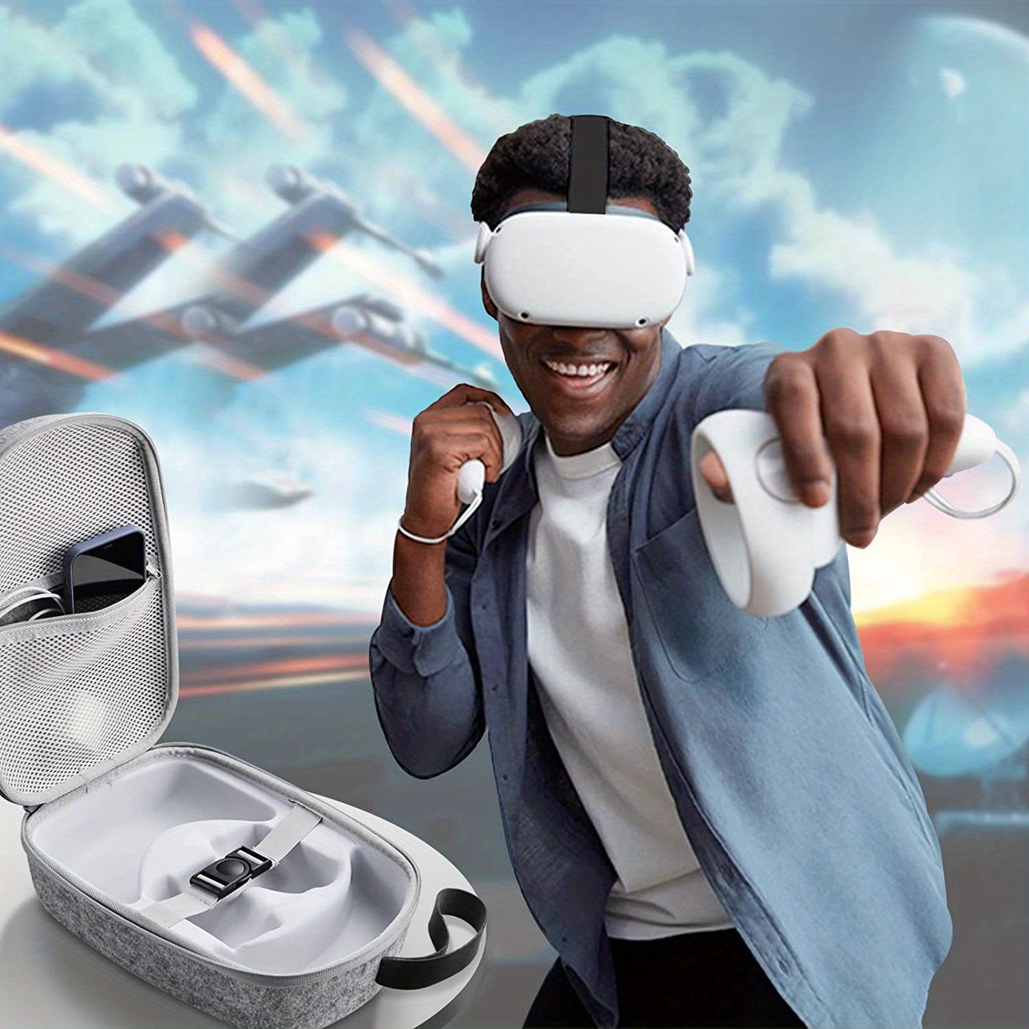Oculus Quest 2 Vr Case - Temu