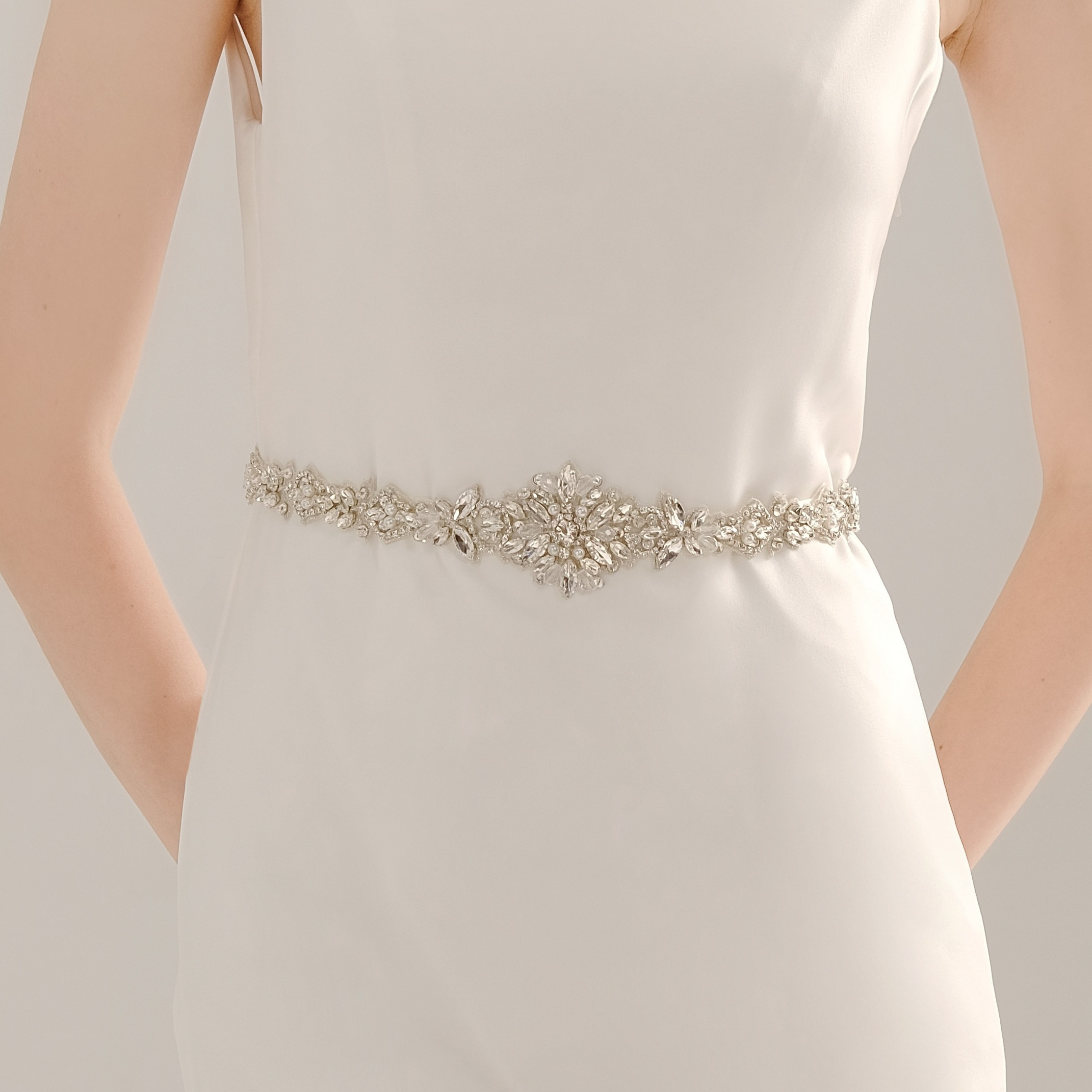 Rhinestone Bridal Belt Wedding Dress Waist Chain Sash Faux - Temu