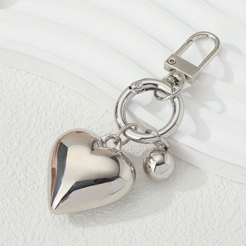 1pc Heart Keychain Key Ring Purse Bag Backpack Car Charm Earphone Accessory, Gift For Valentine's Day