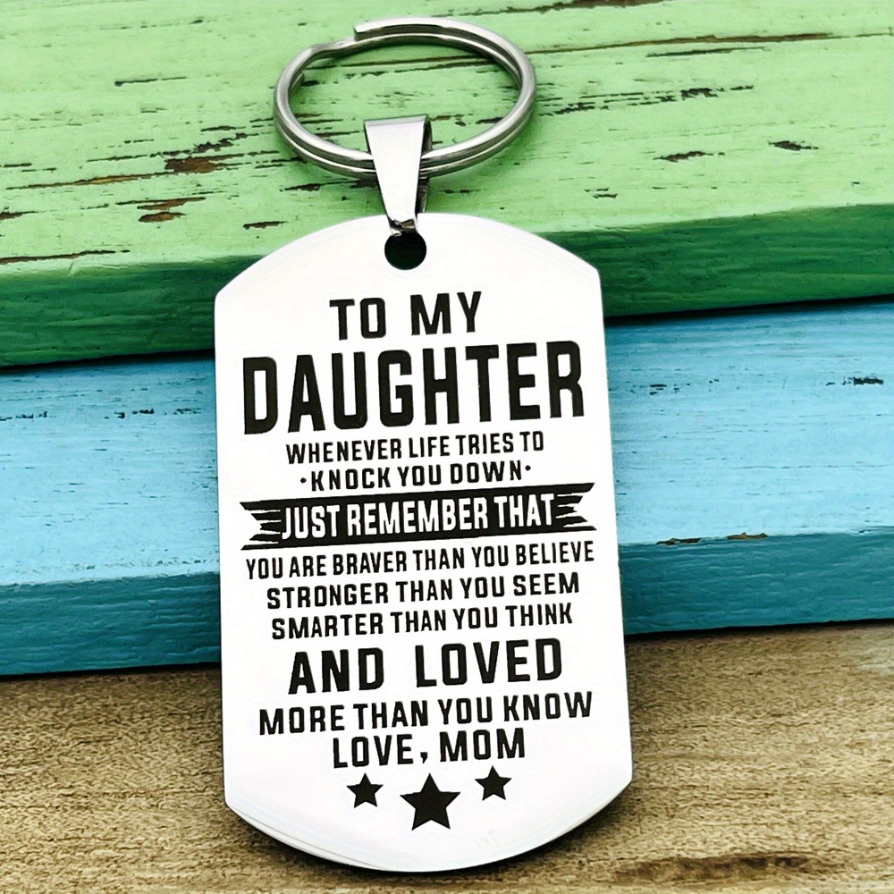 Creative Trendy Inspirational Keychain Encouragement Birthday Graduation Gift for Daughter Son from Mom Dad,$1.49,Temu