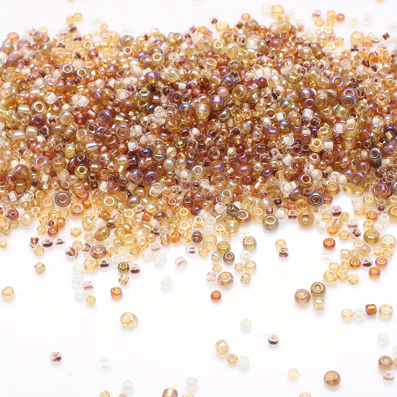 Image of 17g/package Mixed Color And Size Glass Beads In 2/3/4mm For Jewelry Additions Like Earrings, Bracelets, And Necklaces