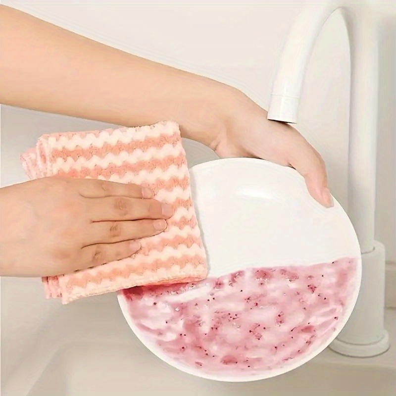 Soft Kitchen Microfiber Dish Rags Dish Cloths Washing Dishes