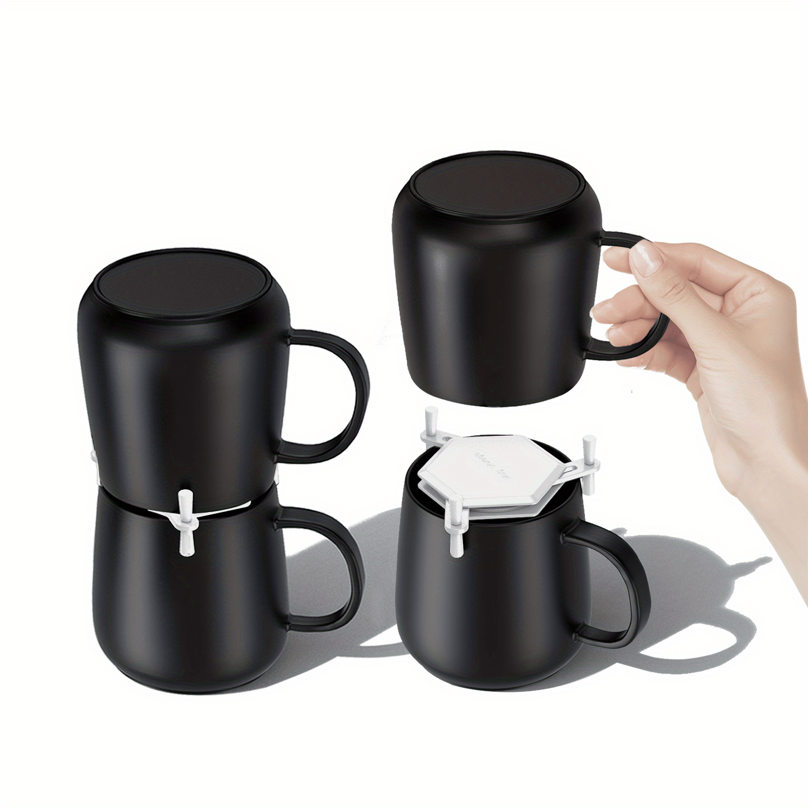 Kaufe 1 Stück/6 Stück Becherhalter, verstellbarer Kaffeebecher-Organizer,  platzsparender stapelbarer Teebecherhalter für Küchenschrank, Regal
