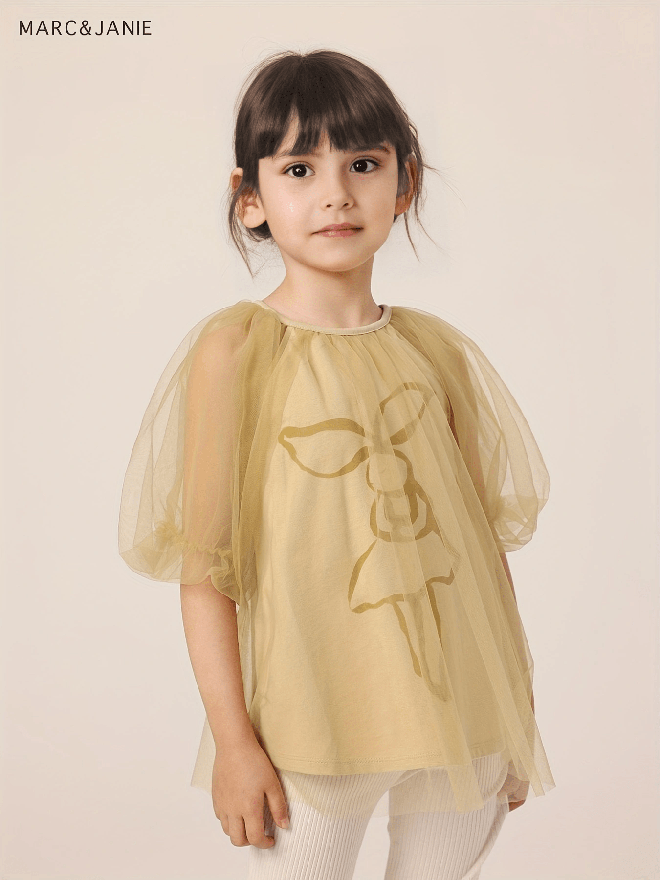 Summer Girls’ Cartoon Rabbit Pattern T-shirt in European and American Style