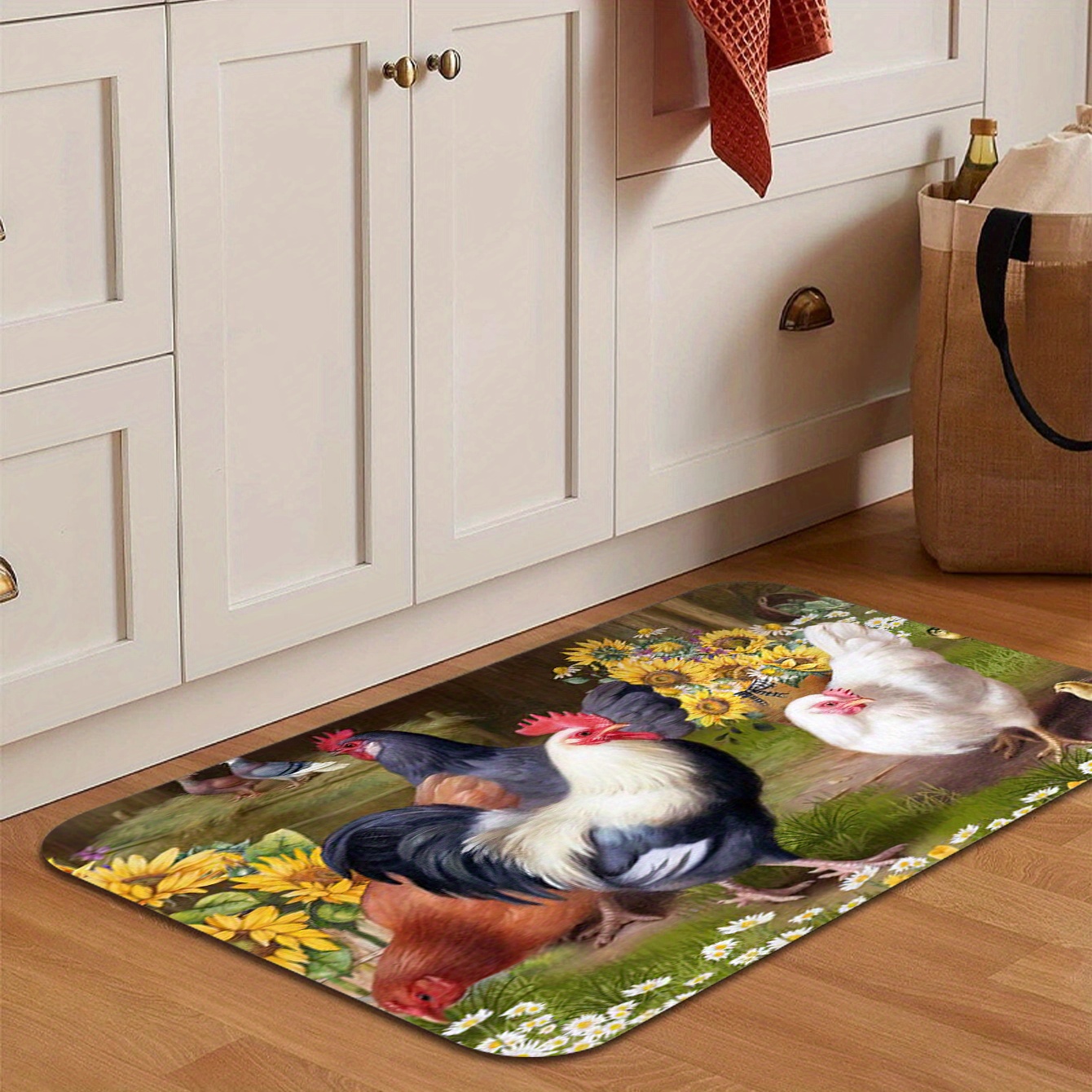 Chicken Print Kitchen Mat For Floor Anti slip Hallway - Temu