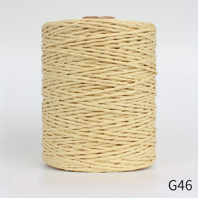 Brown Beach Bag Yarn Straw Yarn Natural Raffia Yarn Crochet Knit Yarn 280  Meters/306 Yards Home Textile Yarn DIY Raffia Ribbon Yarns for Straw Hat,Bag