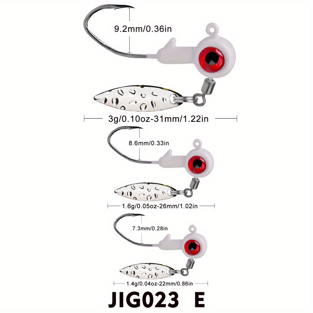 Ice Fishing Hook Bag Multiple Mini Small Lead Head Models - Temu