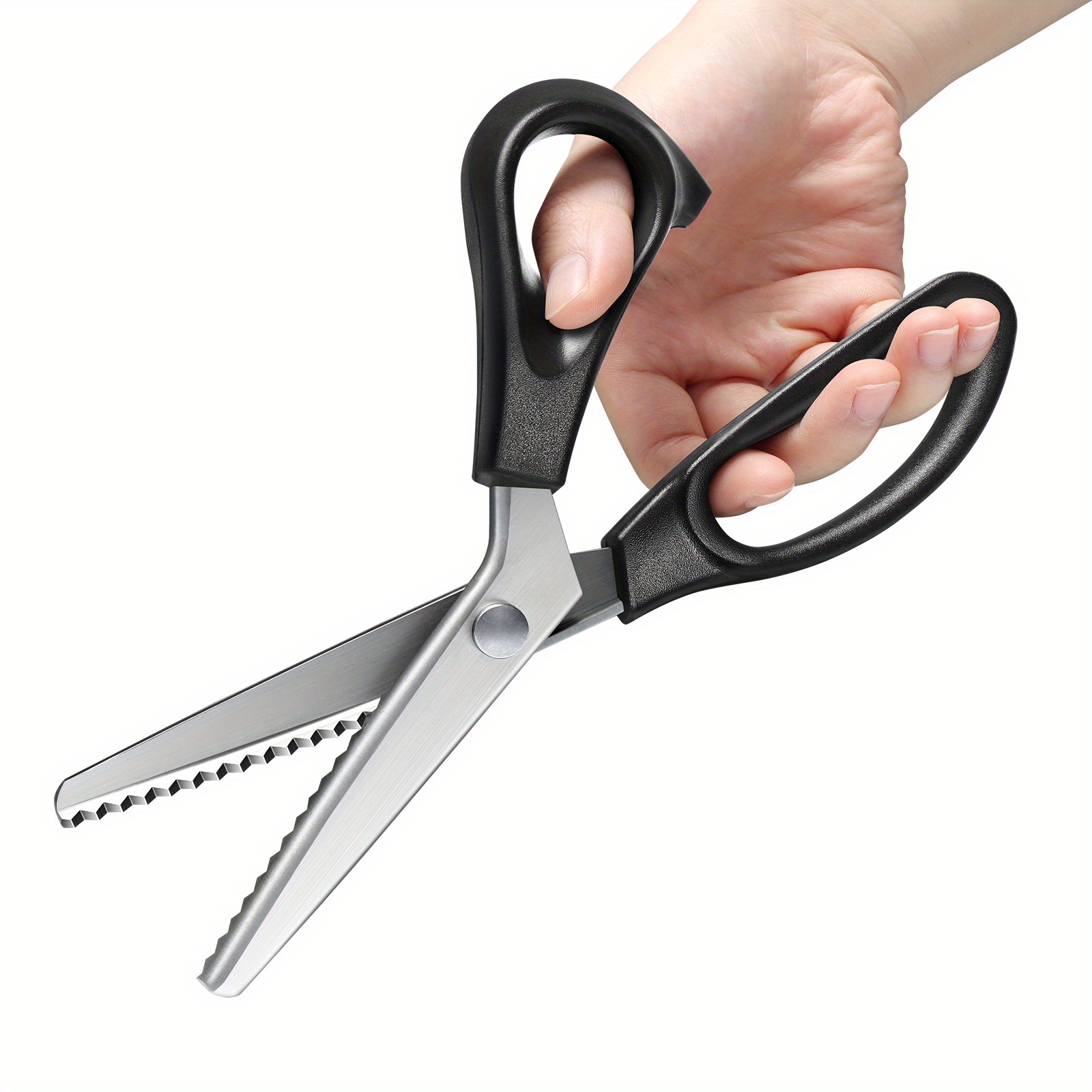 Pinking Shears For Fabric Cutting, Zig Zag Scissors, Scrapbook Scissors  Decorative Edge, Great For Many Kinds Of Sewing Fabrics Leather And Craft  Paper, Professional Handheld Dressmaking,craft Scissors Serrated Scissors,lace  Scissors - Temu
