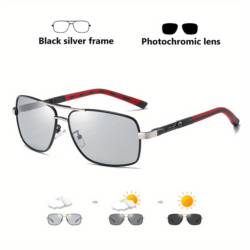 Coolpandas Brand Design Fashion Square Eyewear Photochromic Polarized  Sunglasses Men Day Night Vision Safe Driving Anti Glare Glasses For Men  Chameleon Uv400, High-quality & Affordable