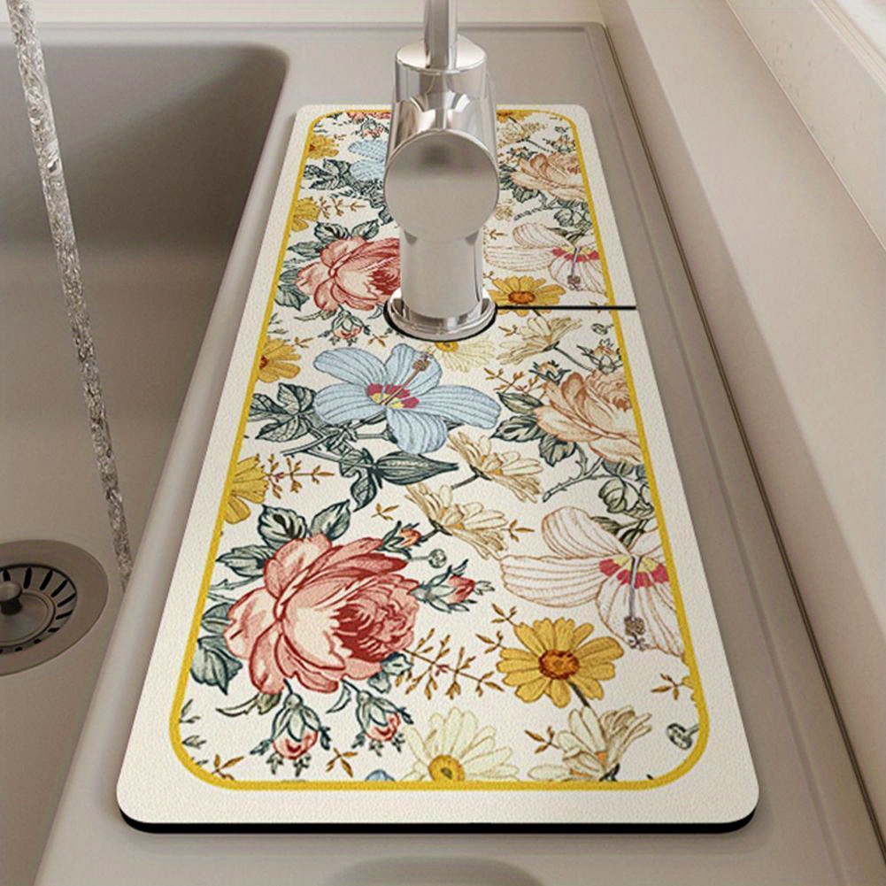 Christmas Diatomaceous Mud Faucet Suction Pad, Kitchen Countertop Faucet  Drainage Pad, Bathroom Sink Drainage Pad, Can Be Cut And Washed With Quick  Drying Pad - Temu Italy