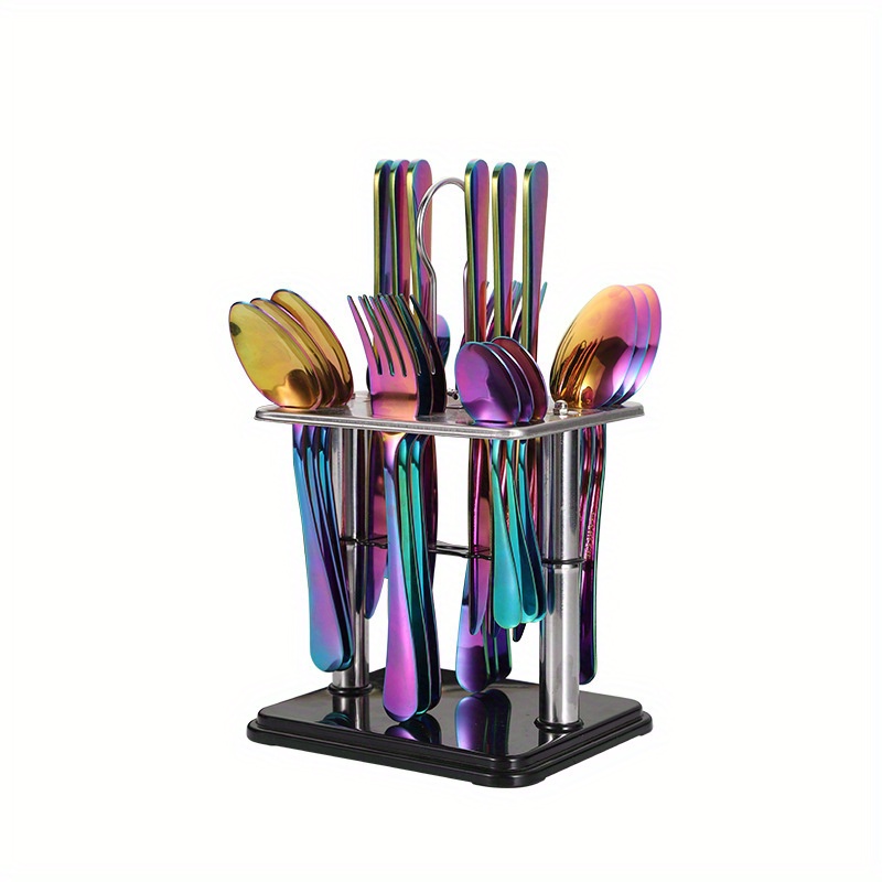 Oster Langmore 15 Piece Stainless Steel Blade Cutlery Set in Purple