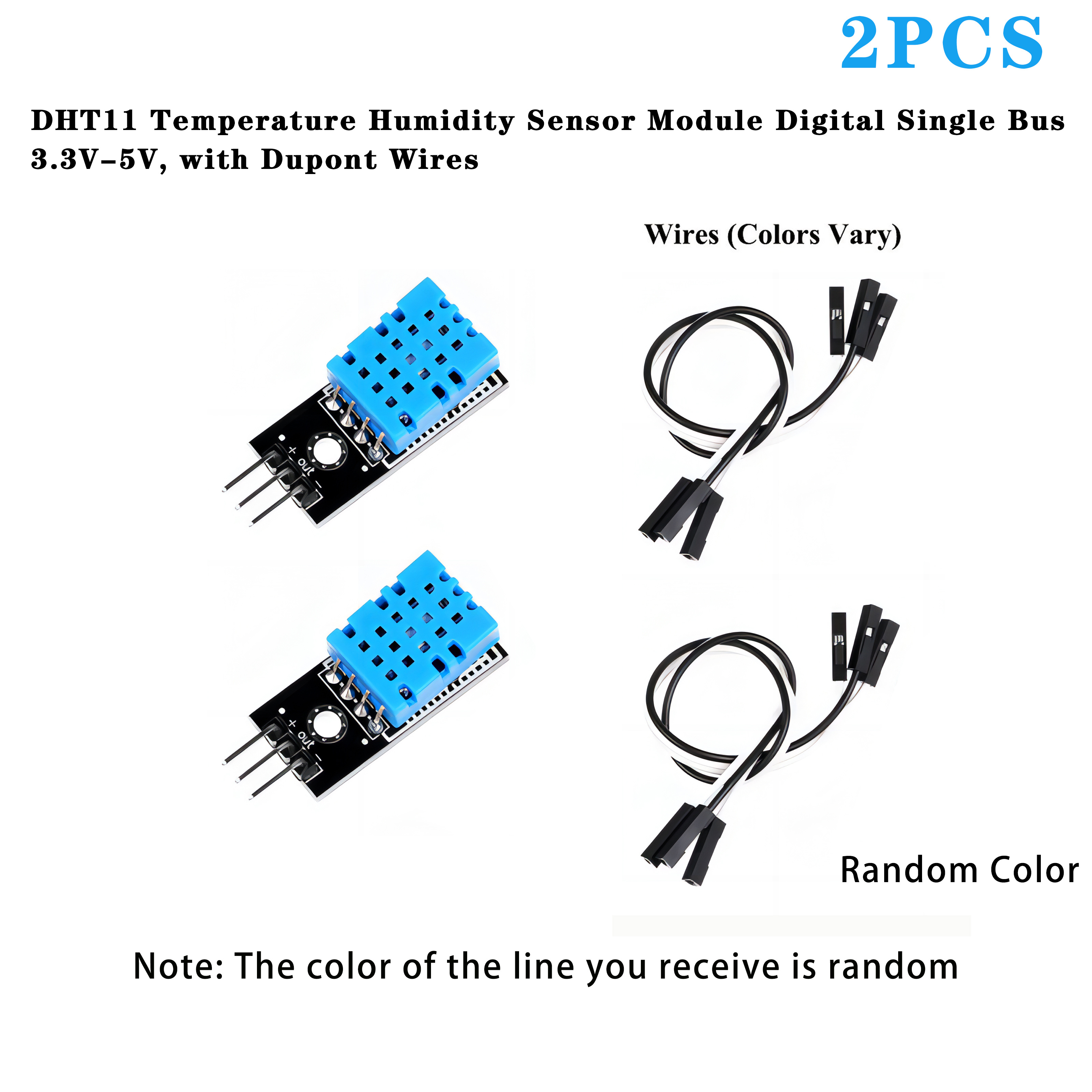 Stemedu DHT11 Humidity and Temperature Sensor Module 3.3V-5V Digital Temp  Humidity Sensor 20%~90% RH Humidity Measure Range 0~50℃ Temperature Measure