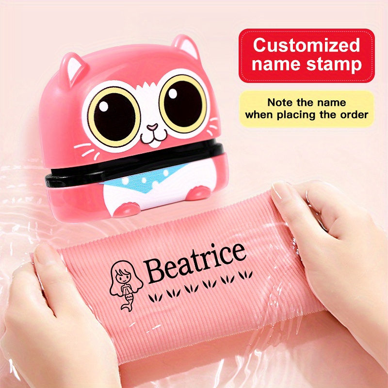 Personalized Cartoon Cat Name Stamp Perfect Diy Stamp For - Temu
