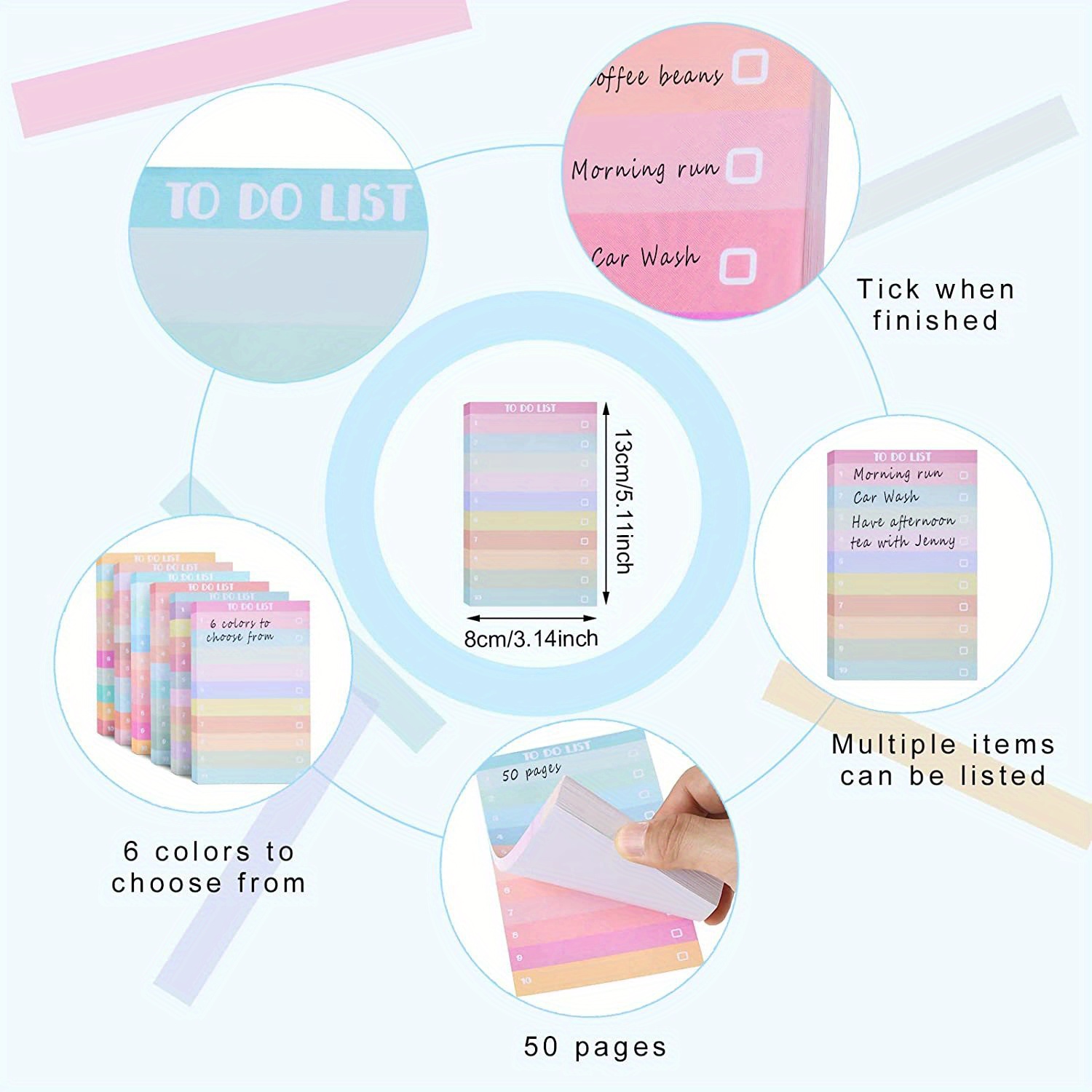 Color Notepad Bright Color Line Non adhesive Sticky Notes Temu United Kingdom
