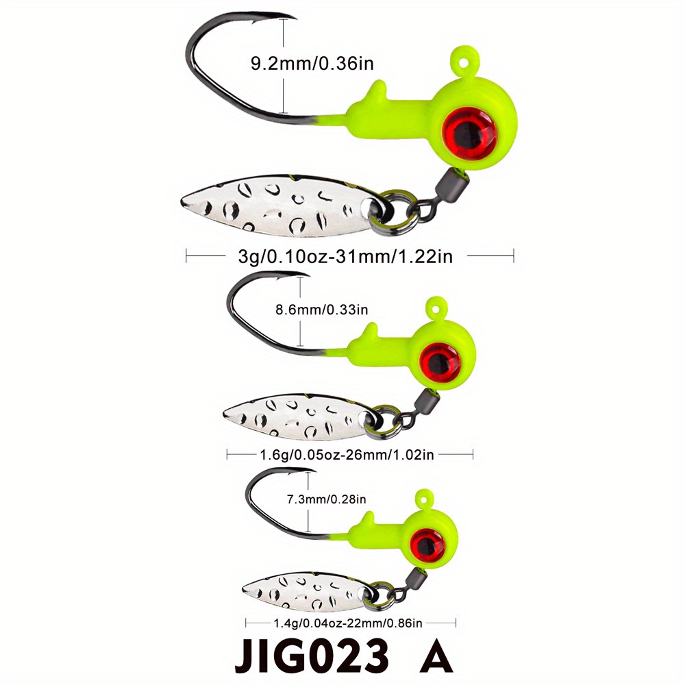 ARDEA Weighted Fishing Hook 9.5g/13.5g 3pcs Weedless Jig Head