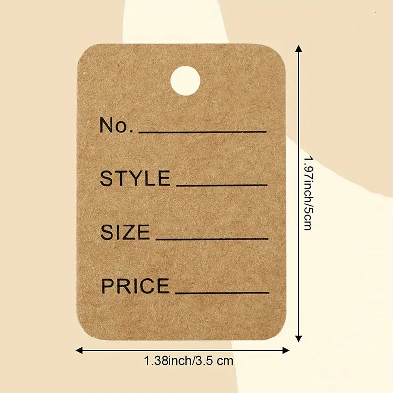 White Clothing Price Tags Perfect For Clothes Size Coupon - Temu