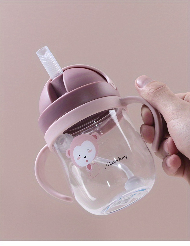 280ml food grade drinking cup with straw cute water drop shaped water   resistant water cup details 2