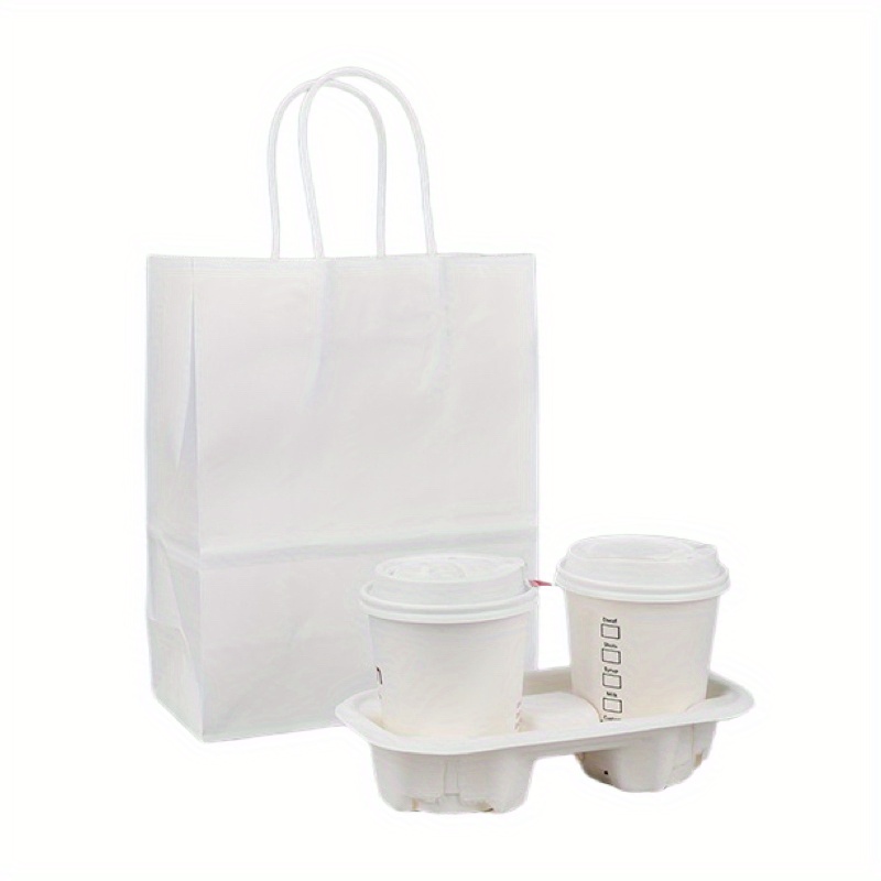 Plastic Disposable Carrier Milk Coffee Tea Cup Holder Plastic Drinking  Takeaway Bag