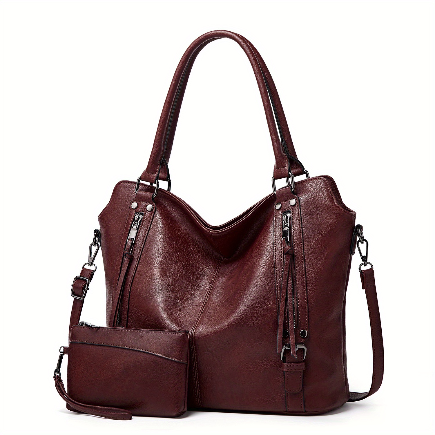 Casual Women Shoulder Bag PU Leather Tote Handbag Female Shopping Bags Soft Leather Lady Purse Bags