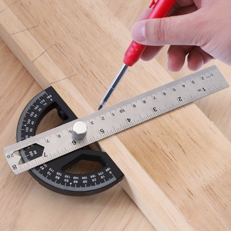 8” Adjustable Multi angle Ruler Metric Inch Measurement T - Temu