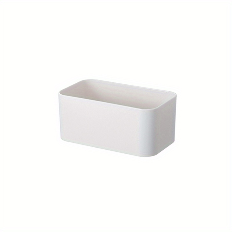 1pc Simple White Storage Holder, Plastic White Punch Free Storage