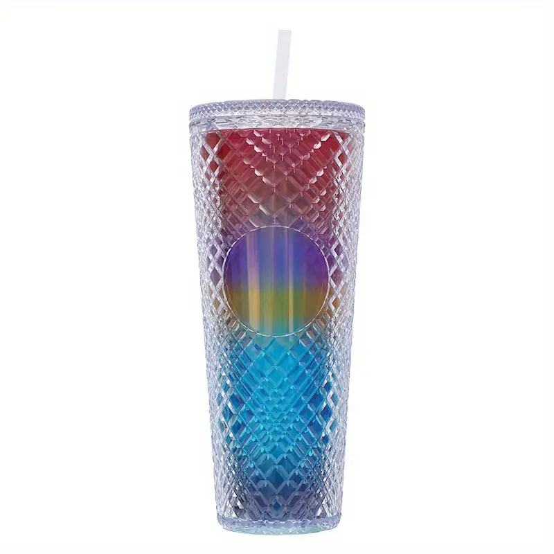 Simple Modern Plastic Tumbler with Lid and Straw | Cups Double Wall Smoothie Cup |Classic | 24oz | Midnight Black