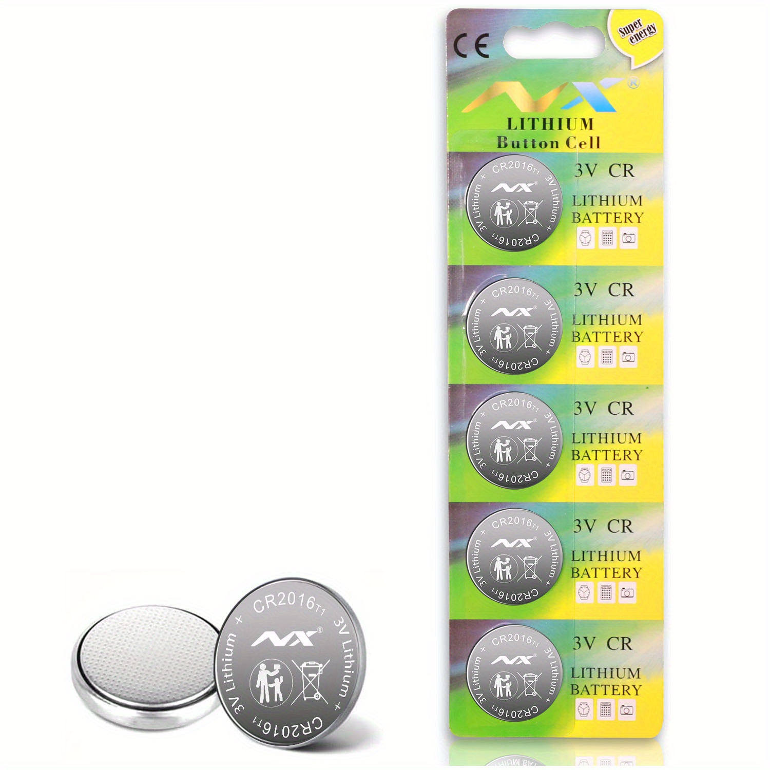 Pujimax Cr2016 Lithium Button Battery Dl2016 Br2016 Dl2016 - Temu