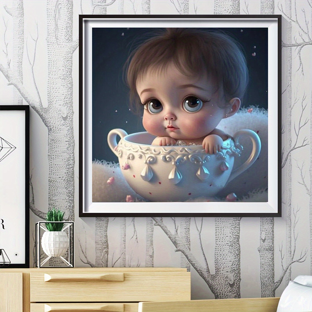 Big eyed Girl Picture Diamond Painting Beginner Diamond - Temu