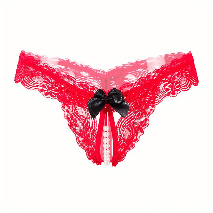 Pour Moi? Pour Moi Opulence lace tanga thong in deep red - ShopStyle