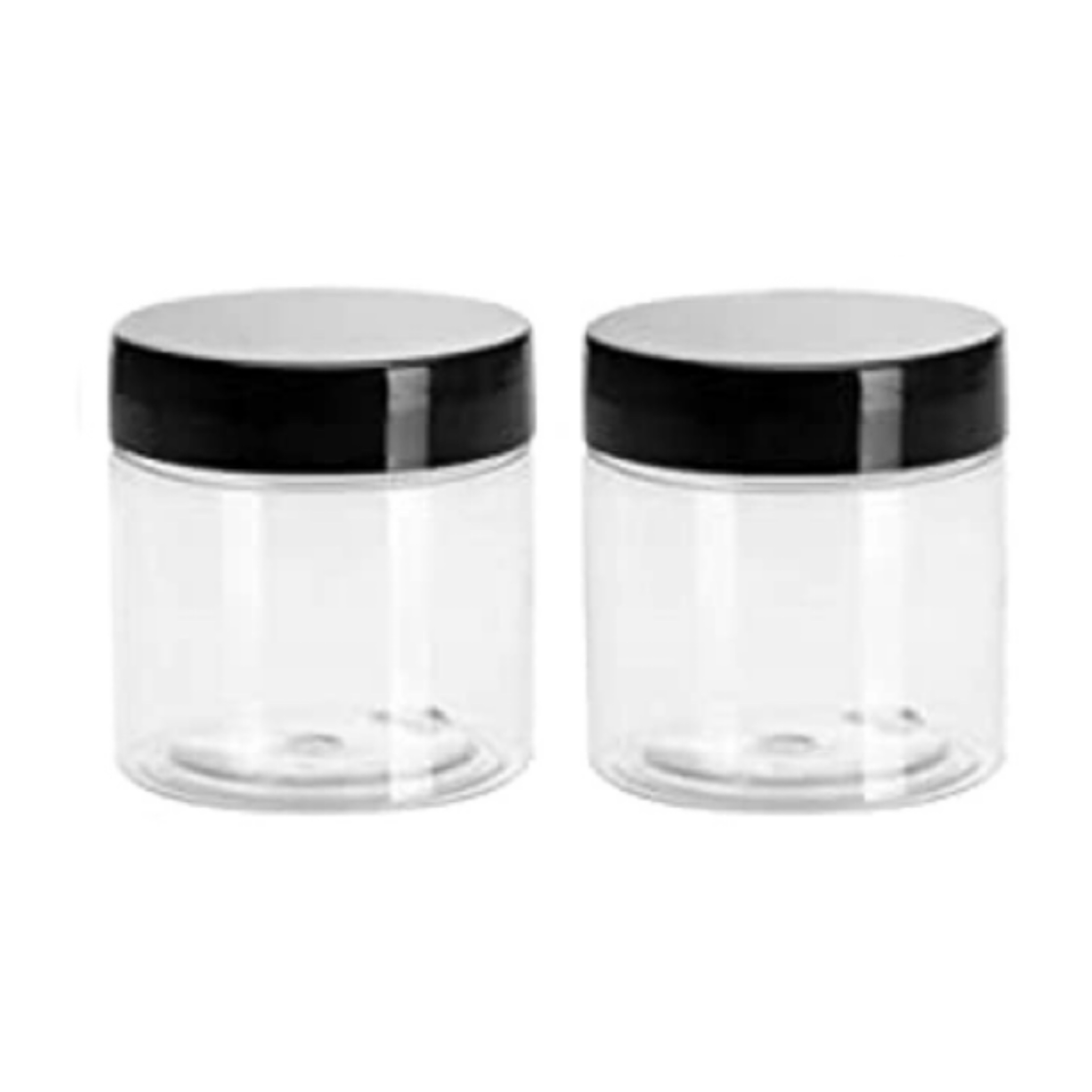 8 oz Plastic Containers with Lids + 2oz Small Containers with Lids (Set of  24) Plastic Jars with Lids Cosmetic Jar - for Lip Scrub, Body Butters