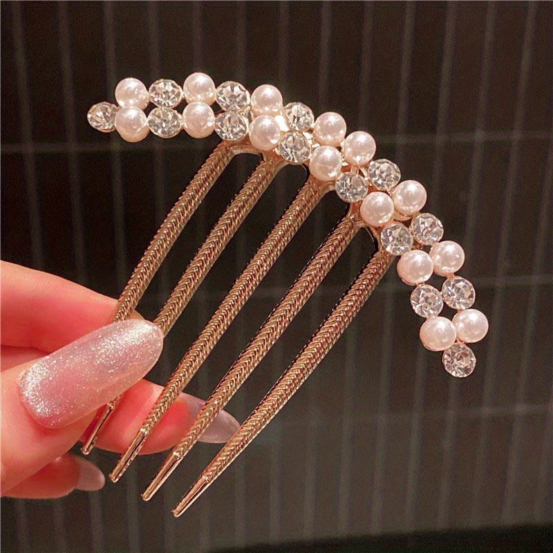 Pearl and diamond on sale hair comb