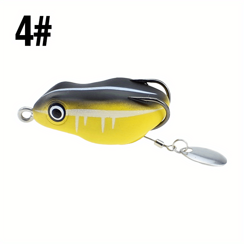 Frog shaped Fishing Lure Soft Baits Double Hooks Topwater - Temu