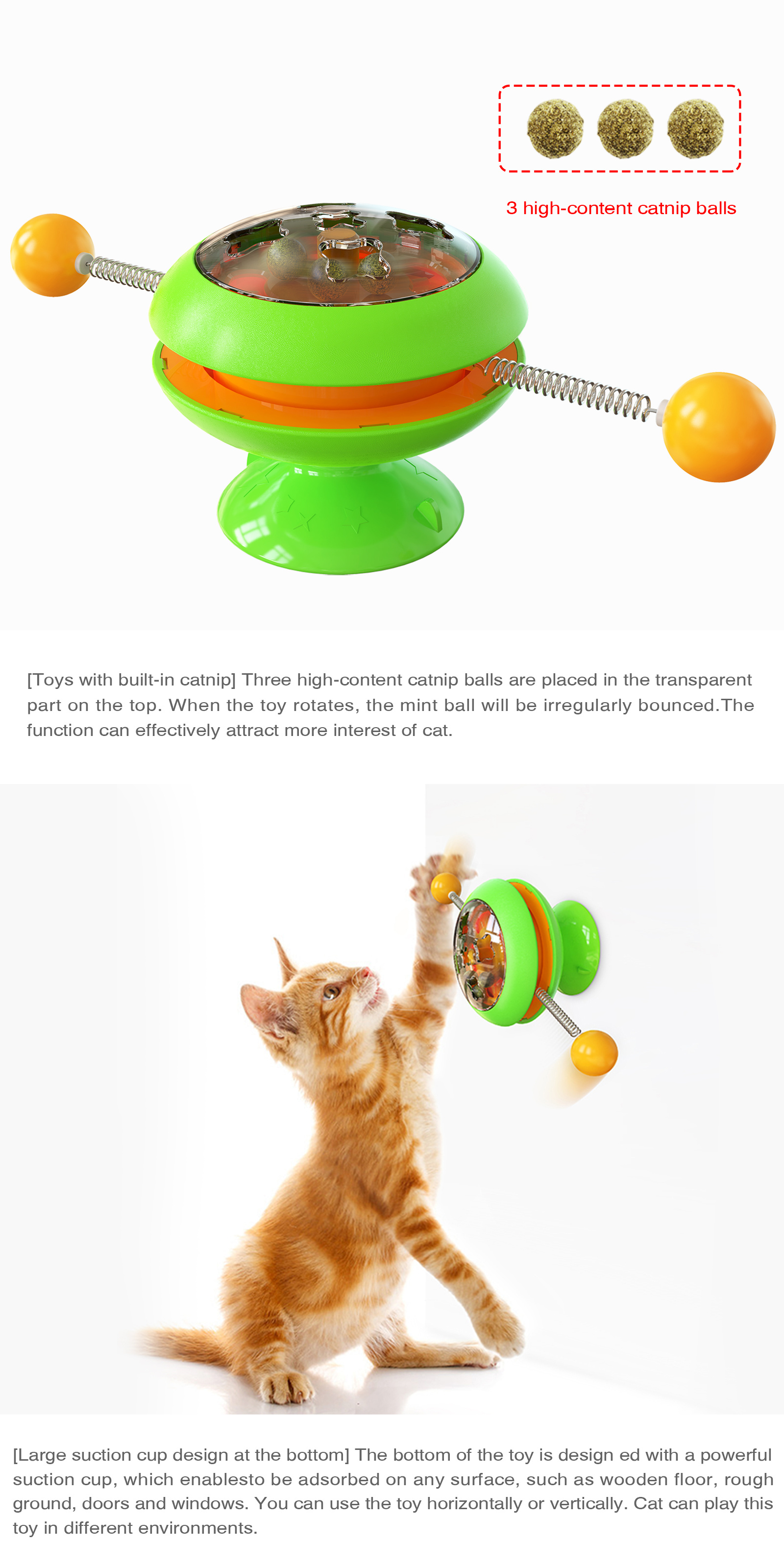 1pc pet automatic turntable cat teaser toy catnip interactive toy for cat for fun relieve anxiety details 6