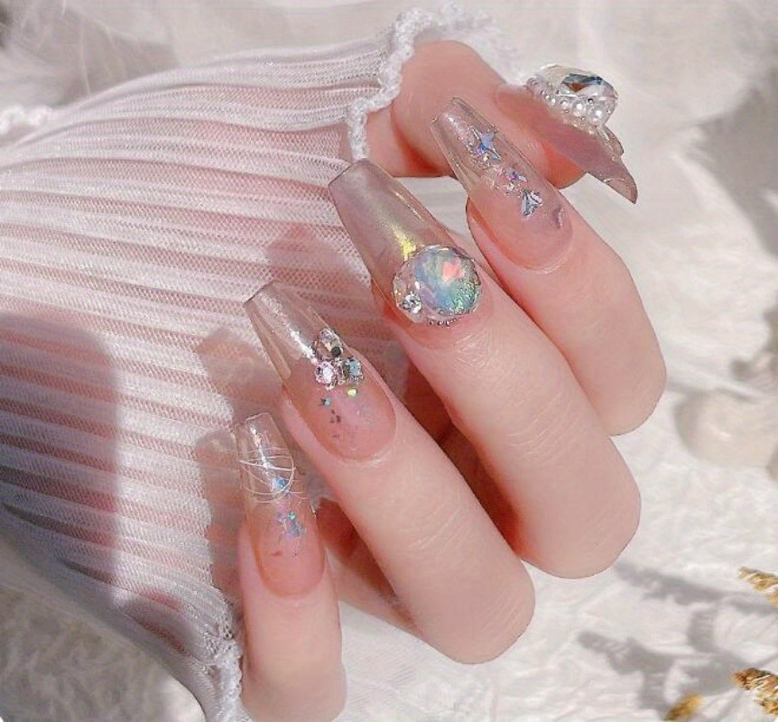 Pointed Bakc Nail Art Rhinestones crystal Nail Art Gems For - Temu