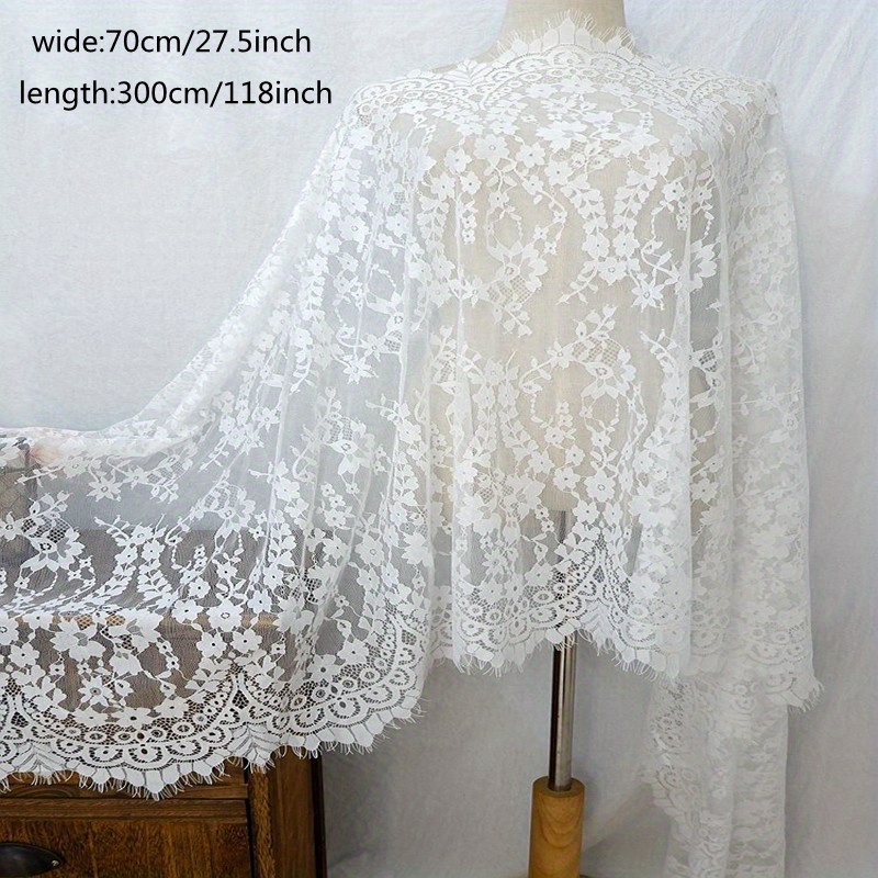 3meter Lace Trim, Wedding Veil Lace Trim With Eyelash Edges Fabric For Wedding Dress Width 70cm