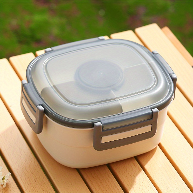 Grey 1 tier bento box  Microwave & dishwasher safe