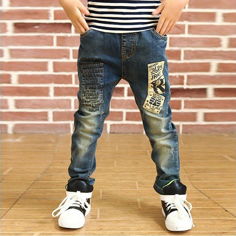 Boys Jeans Denim Pants Spring Autumn Kids Clothes - Temu Canada