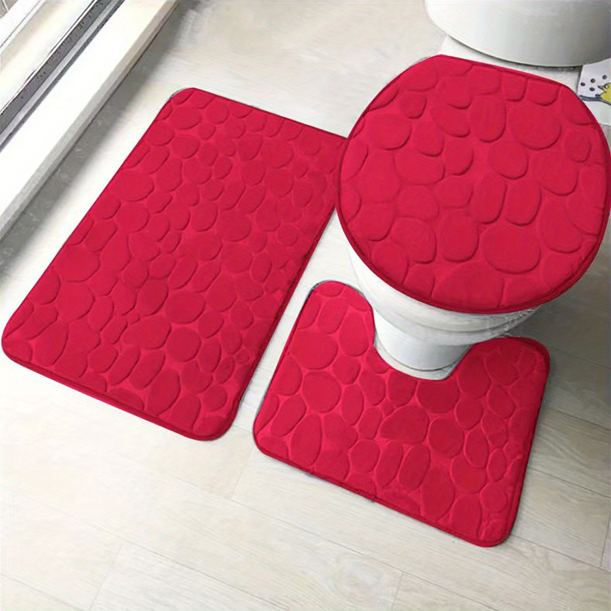 Bathroom Mat Set Bathroom Mat Toilet Mat U shaped Super Soft - Temu