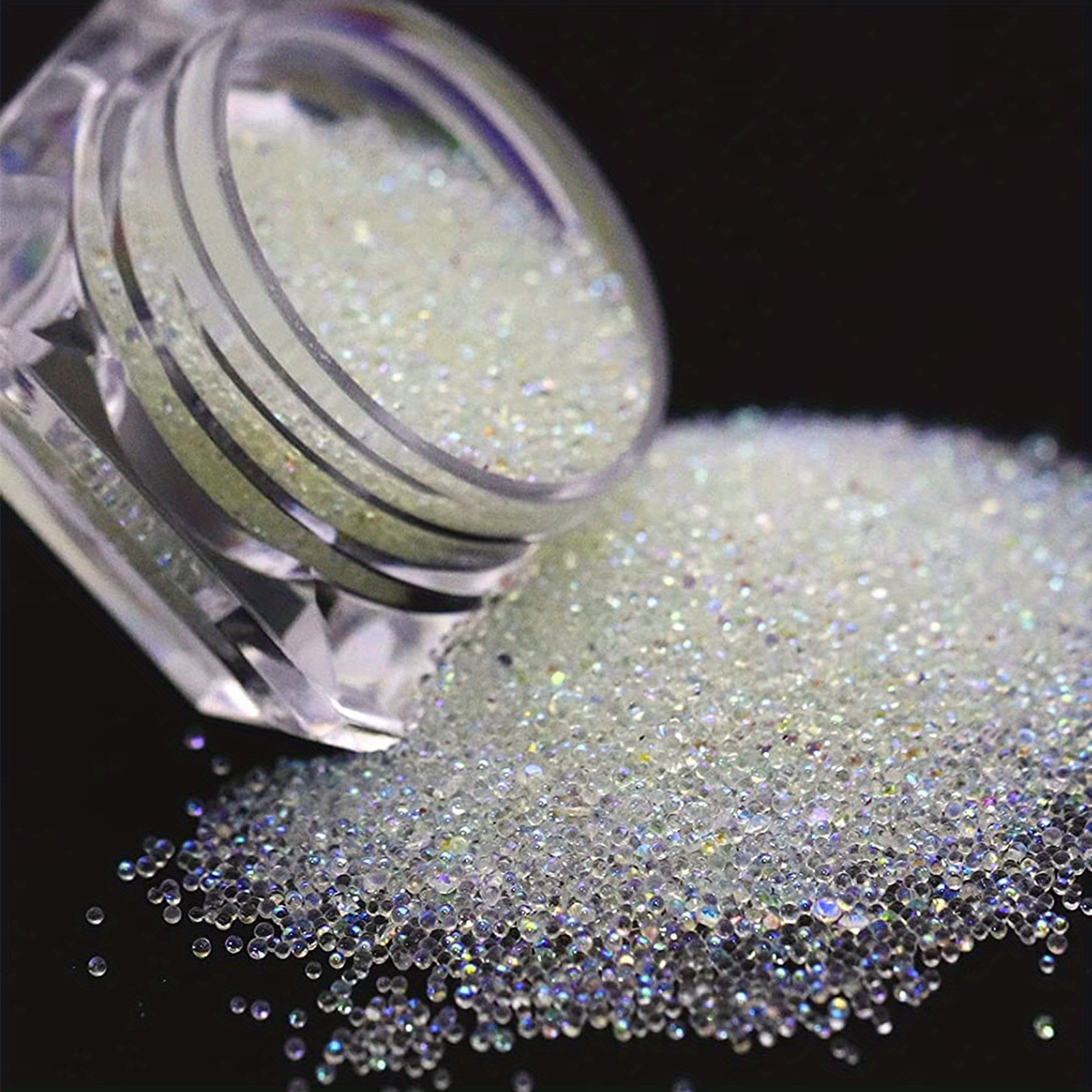 25g/ jar Micro Beads Caviar AB Pixie Crystals 3D Nail Art Gems Tiny  Rhinestones