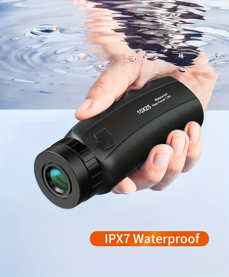 1pc10x25 waterproof monocular telescope high definition outdoor telescope can be used with mobile phones to take photo suitable for bird watching camping travel life concert details 16