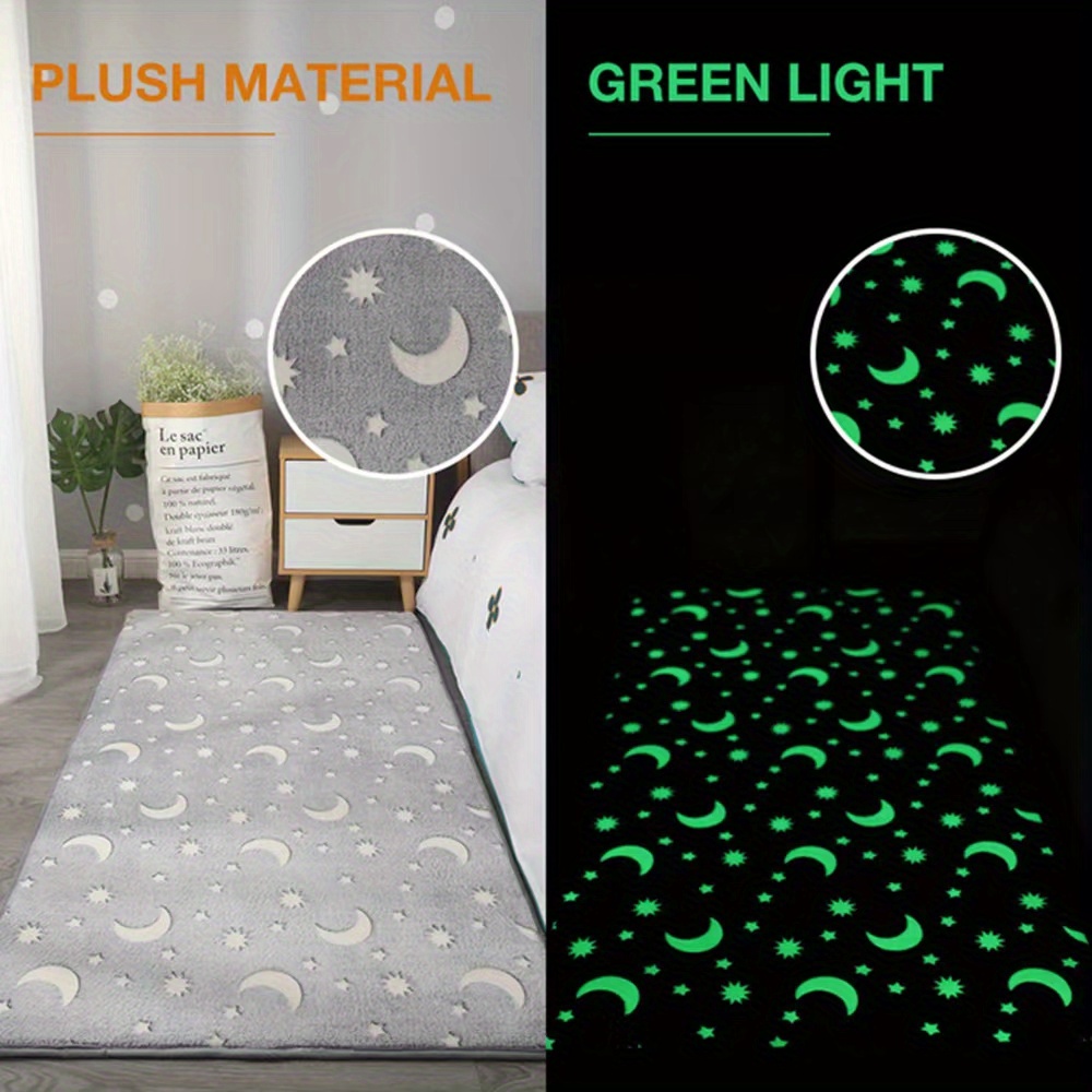 Thick Fleece Night Light Bedside Rug