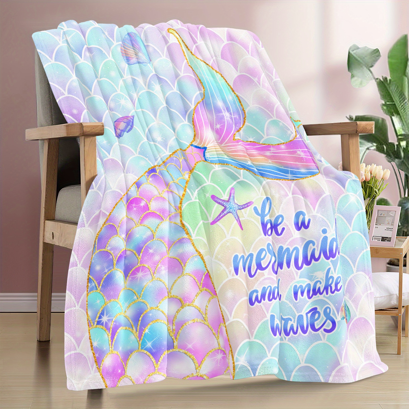 Mermaid discount print blanket