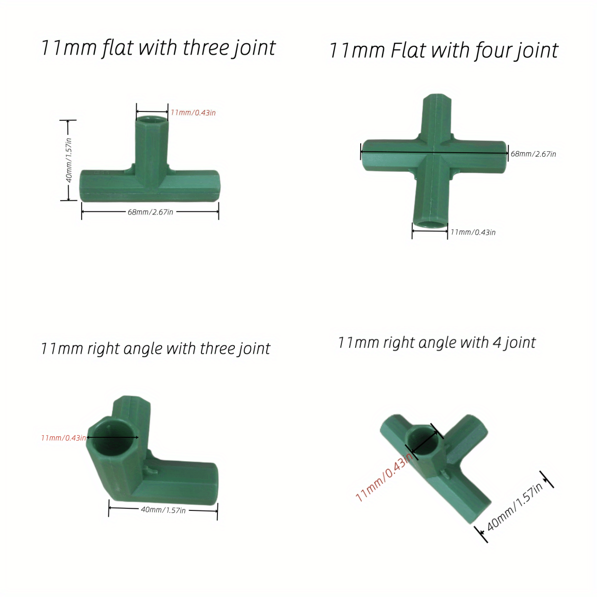 Greenhouse Frame Building Connectors Pipe Fitting Gardening Temu