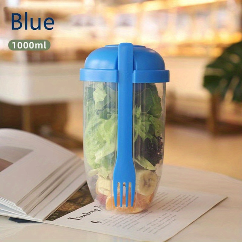 1000ml Breakfast Salad Cup Meal Shaker Portable Salad Cup With