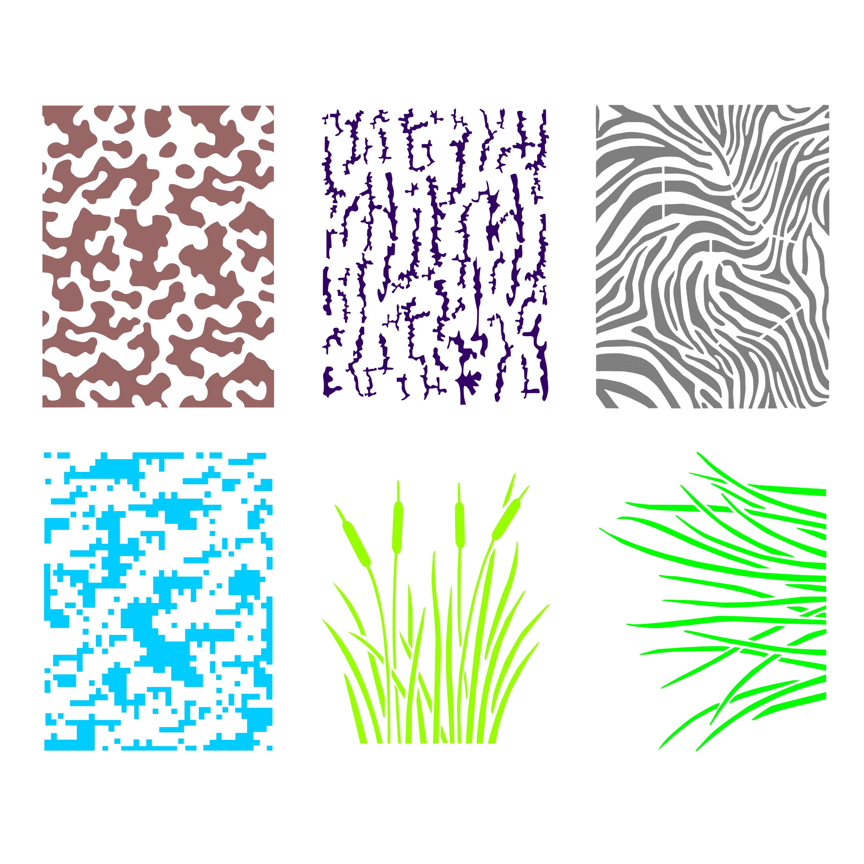 Camo Stencils For Spray Paint Reusable Camouflage Grass Bark - Temu