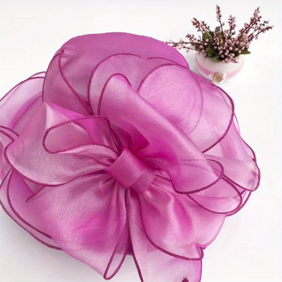 1pc Elegant Retro Organza Sun Hat Stylish Versatile Breathable Sun  Protection Hats For Women