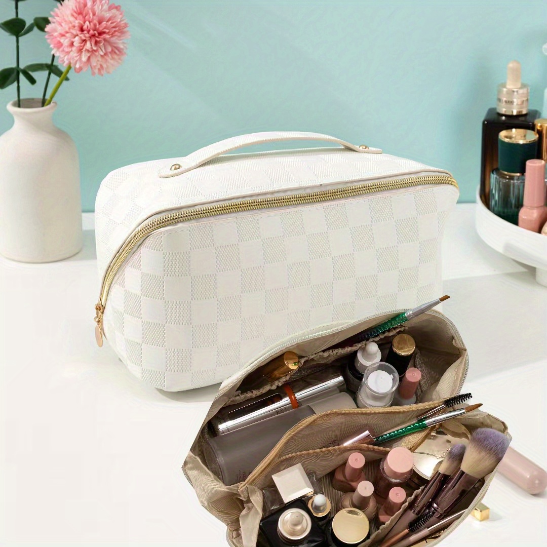 Makeup Bag High Quality White Organ Bag One Large Capacity - Temu