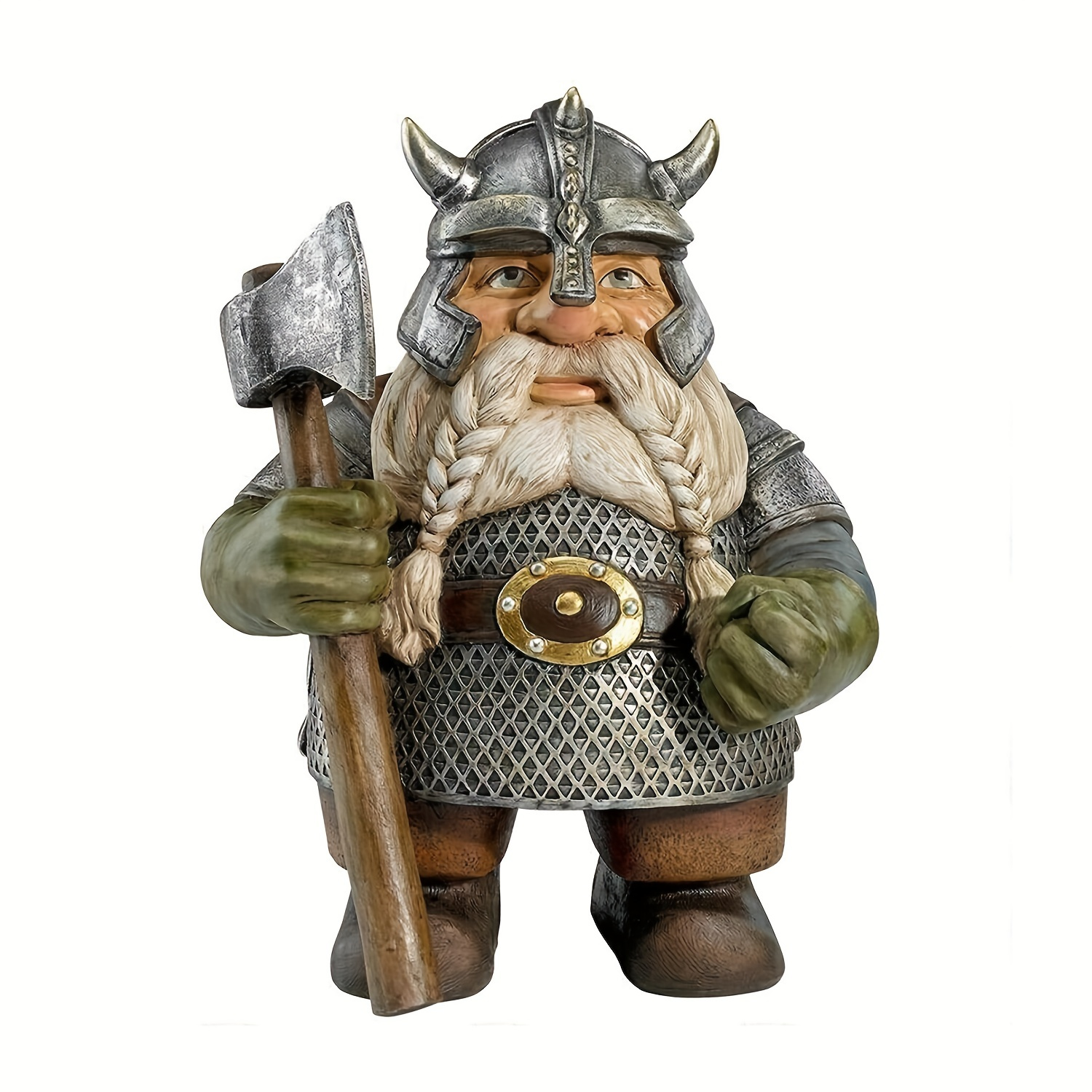 viking garden statue resin outdoor decor axe helmet - Temu