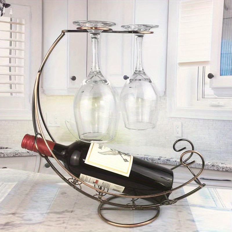 Wine Glass Holder Shelf Metal Goblet Upside Rack Hanging - Temu Canada