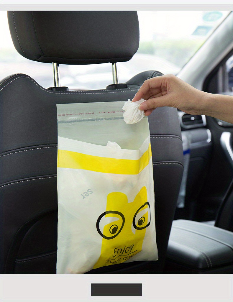 60pcs Disposable Car Trash Bags,leak-proof And Convenient Vomit Bags,portable  Trash Bag For Car Durable Adhesive